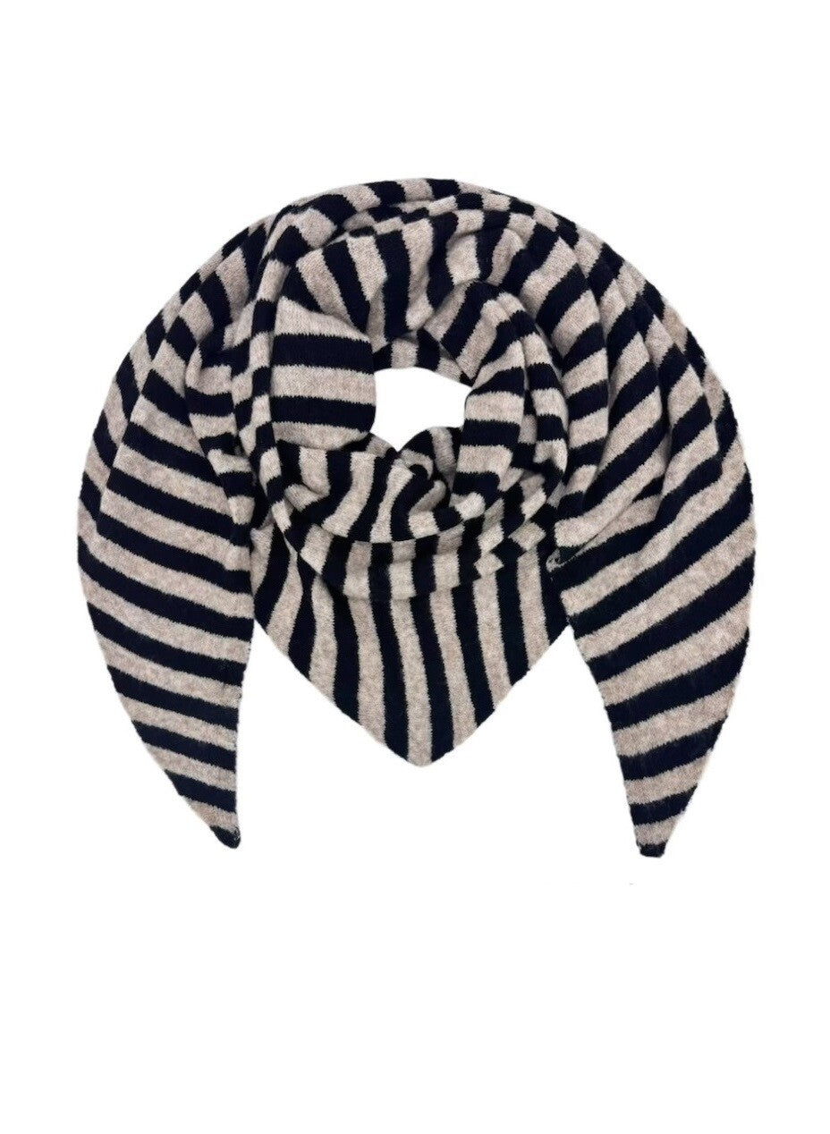 Triangel Scarf Randig - Black