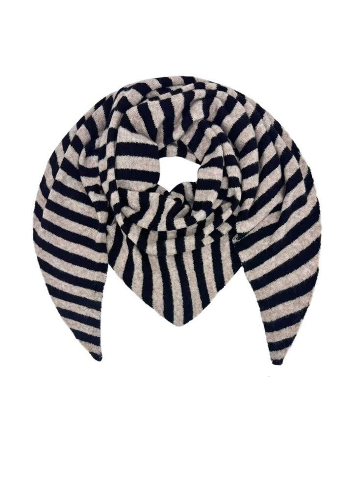 Triangel Scarf Randig - Black