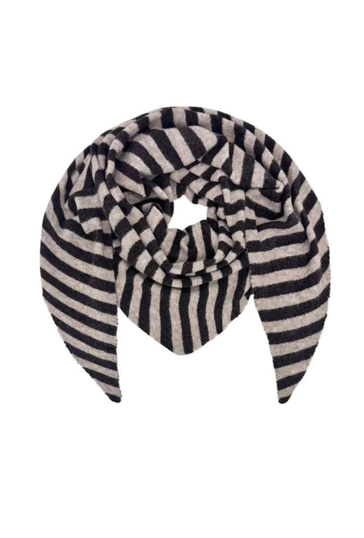 Triangel Scarf Randig - Brown