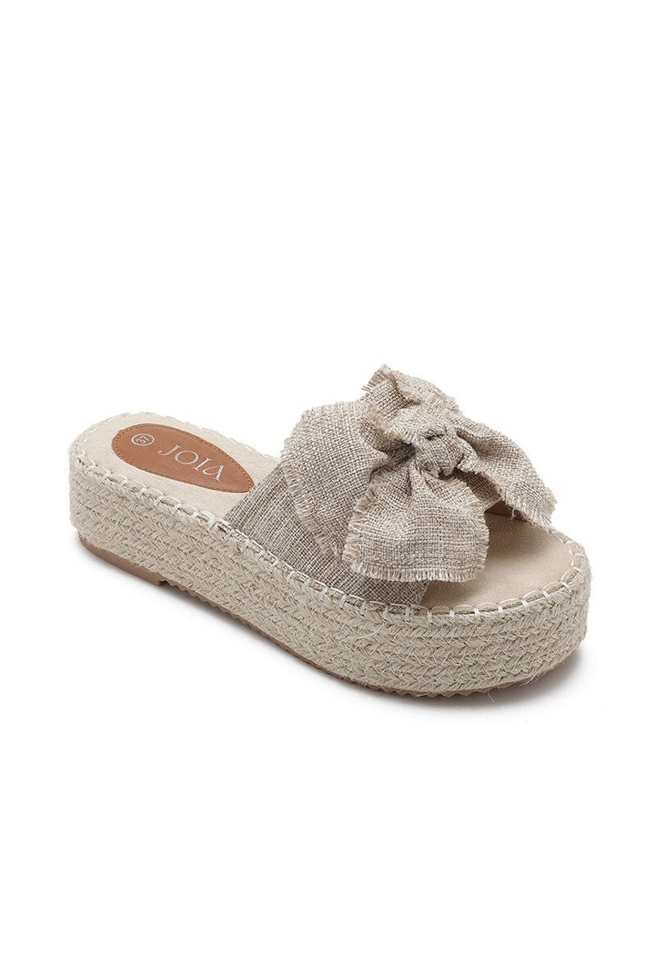 STINA - Espandrillos med rosett - Taupe