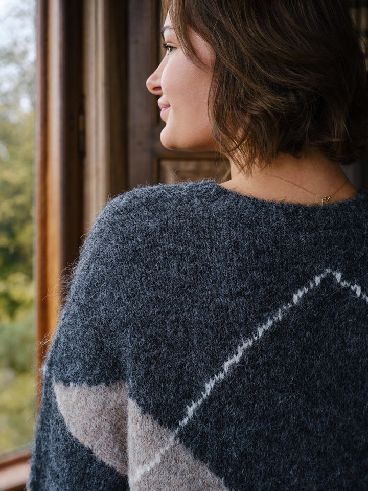 Neo Noir - Inga fluffy knit blouse