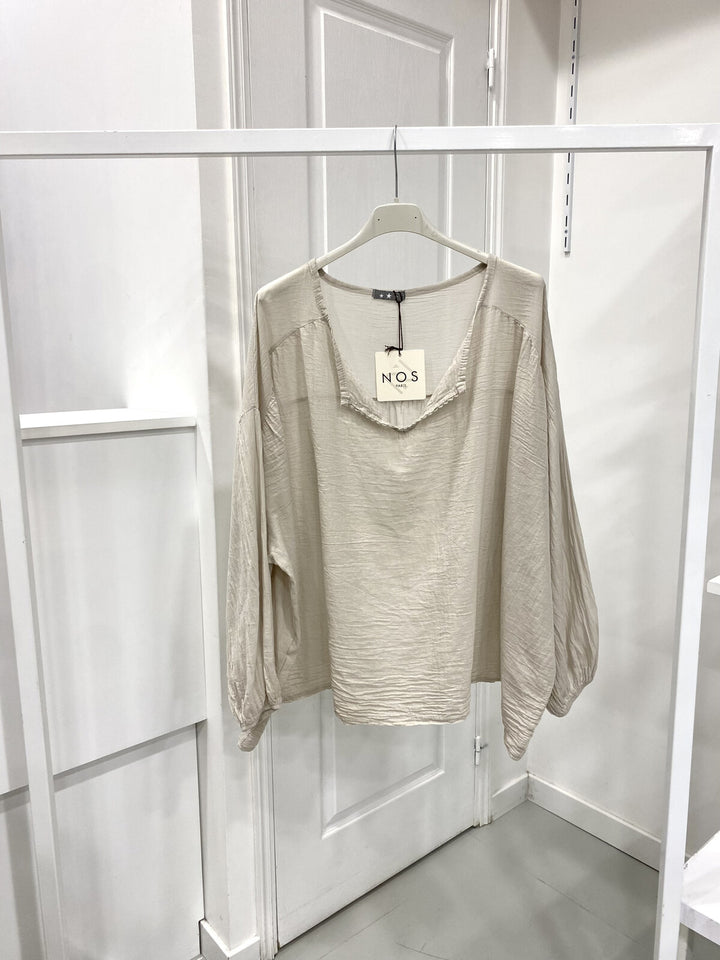 AURORA - Bomullsblus - Beige