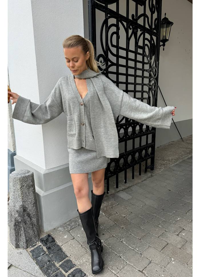 MOLLY - Cardigan - Grey Melange