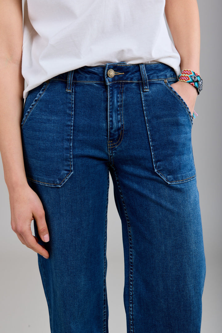 TILLY -  Wide Jeans - Medium Blue