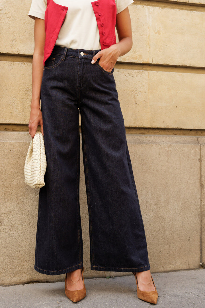 PALAZZO - Wide Jeans - Dark Blue