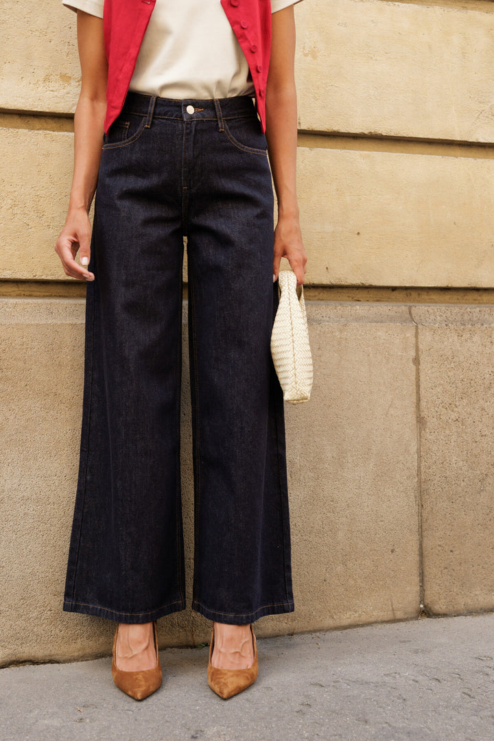 PALAZZO - Wide Jeans - Dark Blue