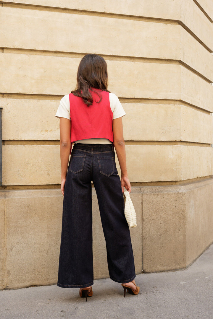 PALAZZO - Wide Jeans - Dark Blue