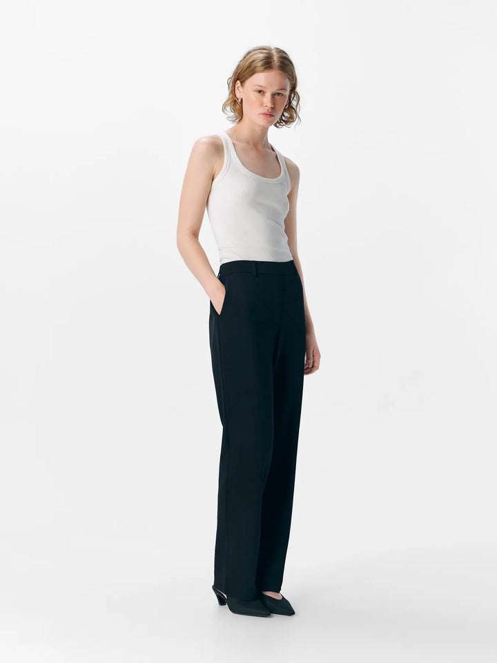 LISA - Straight Suit Pants - Black