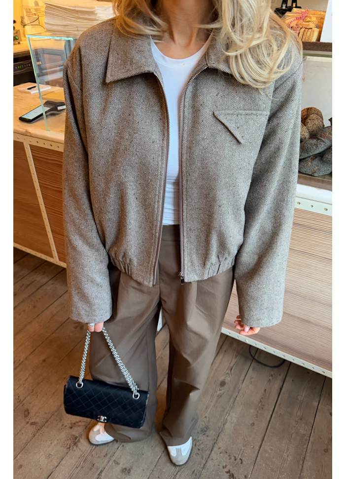 SARAHL - Bomber Jacket - Brown Melange