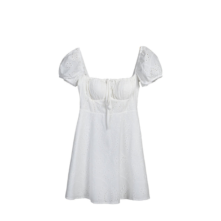 SELECTED BY KABARE - White Occasion - Broderie Anglaise Short Dress
