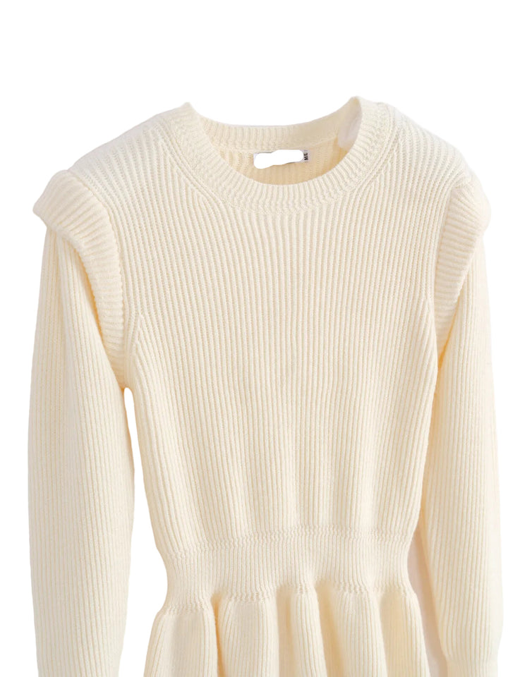 SELECTED BY KABARE - Uma - Figurnära tröja - Offwhite