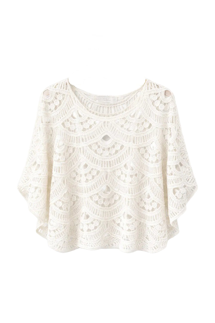 SELECTED BY KABARE - White Occasion  - Crochet Sweater - White