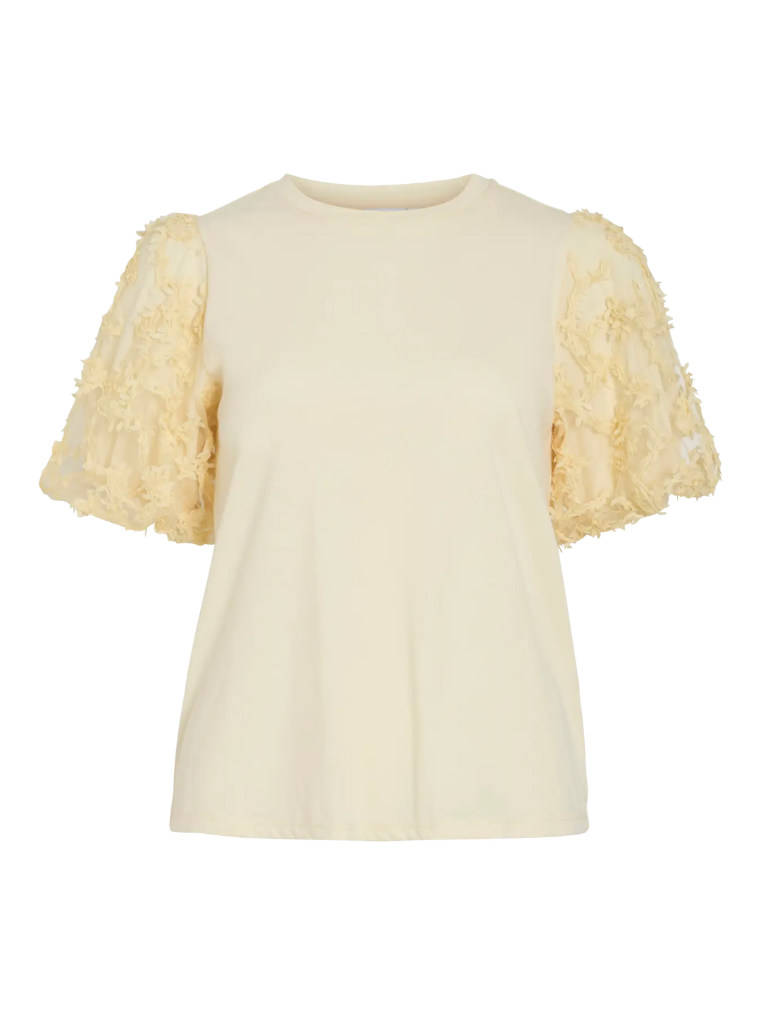 ONESCA - T-shirt med dekorärm - Pastell Gul