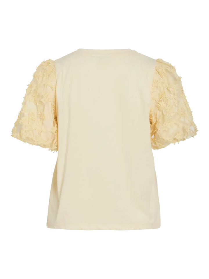 ONESCA - T-shirt med dekorärm - Pastell Gul