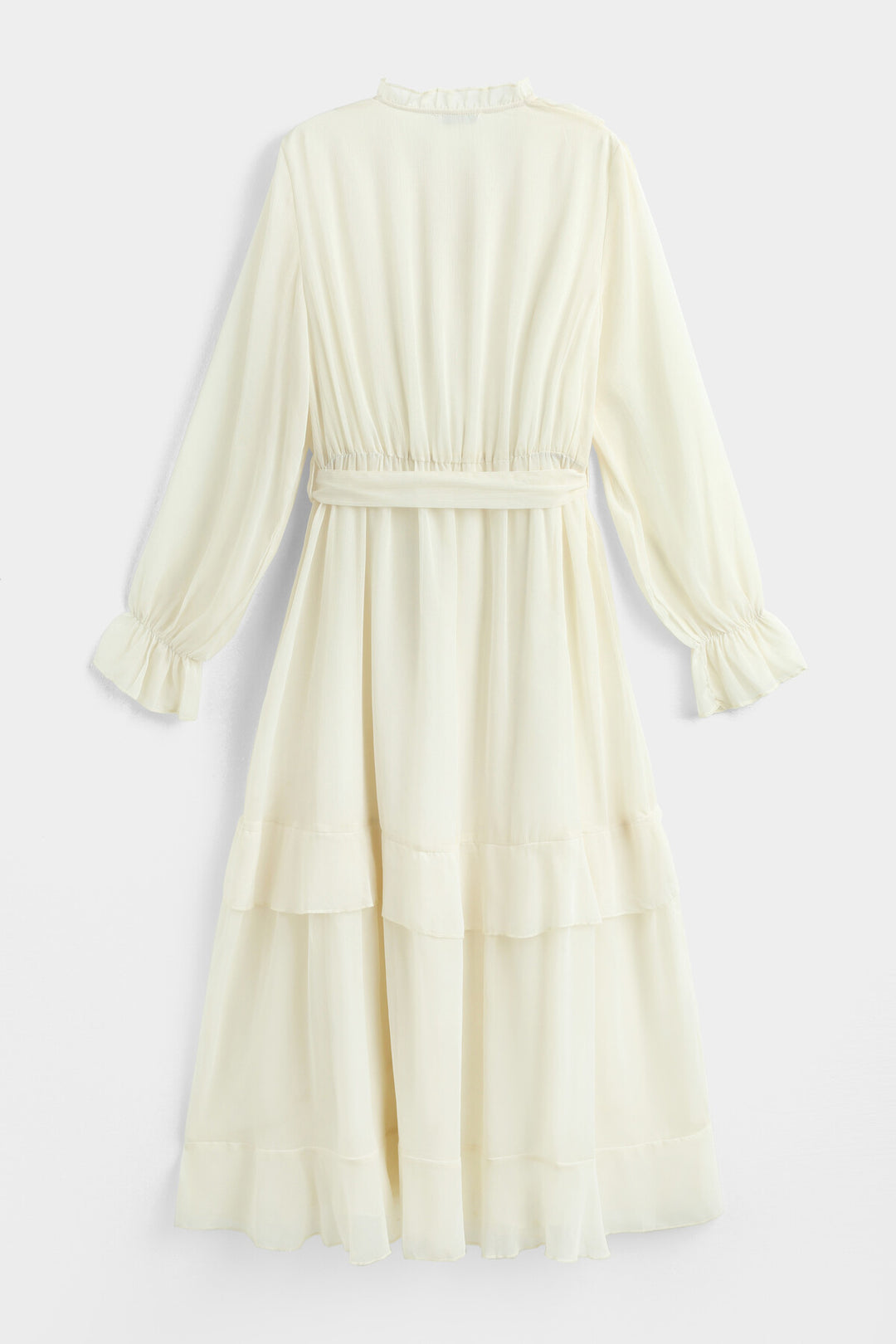 VIOLA - Boho klänning med volanger - Ivory