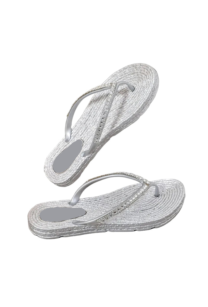 HONEY & HAZE - Marbella Flip Flops - Silver