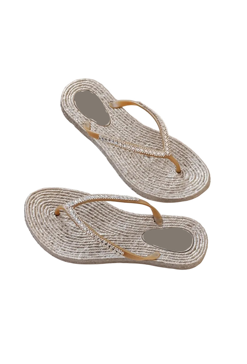 HONEY & HAZE - Marbella Flip Flops - Gold