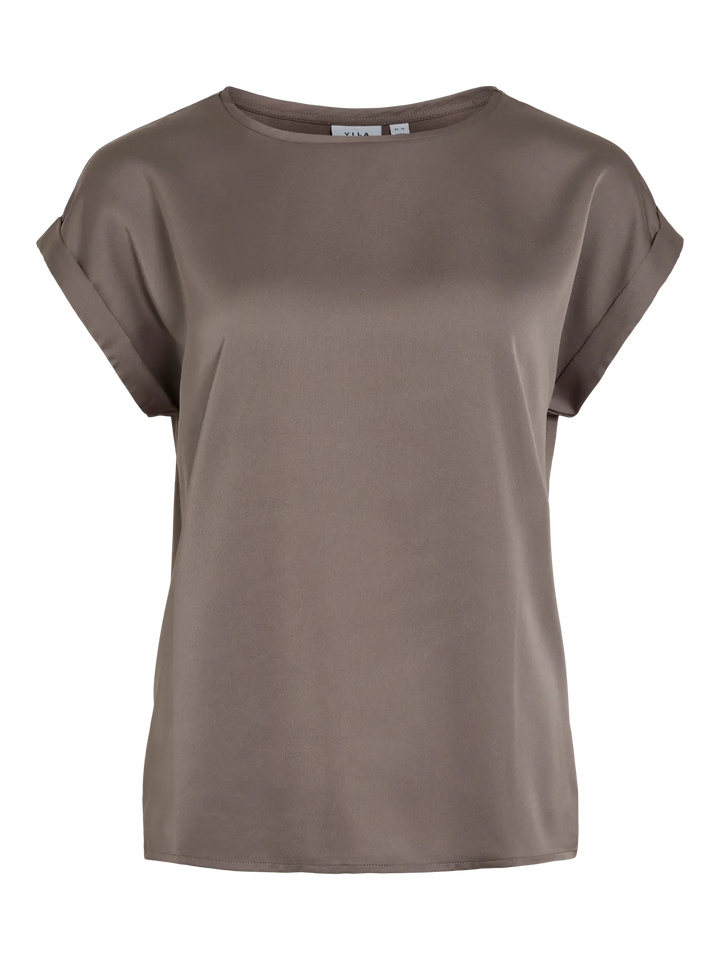 ELLETTE - Satin T-shirt - Falcon