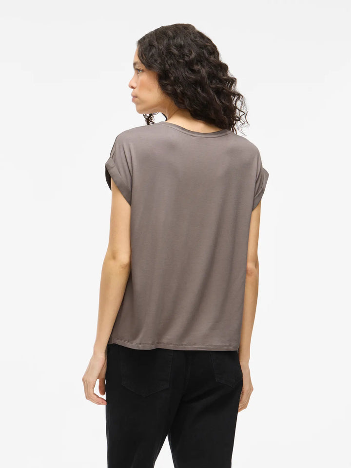 ELLETTE - Satin T-shirt - Falcon