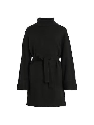 ROLFIE - Knit Belt Dress - Black