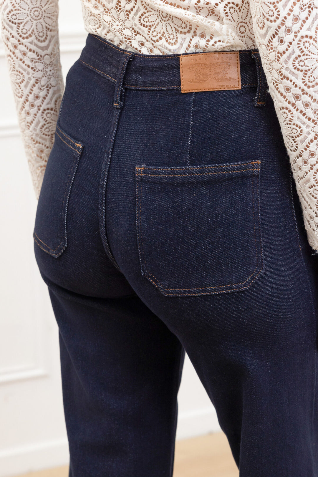 JANIS - Wide Jeans - Dark Blue