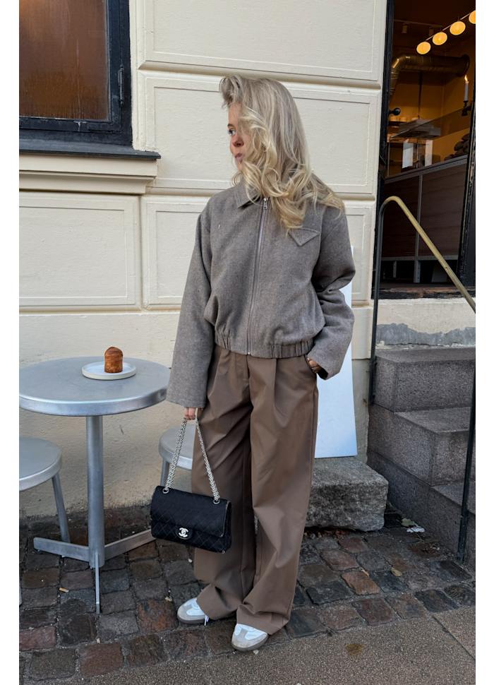 SARAHL - Bomber Jacket - Brown Melange